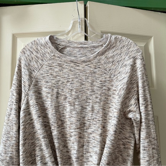 Heathered Gray/Brown Twist Front Sweater - Picture 2 of 6